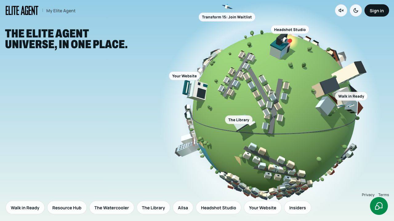 The Elite Agent universe, with Your Website, Headshot Studio and Walk in Ready